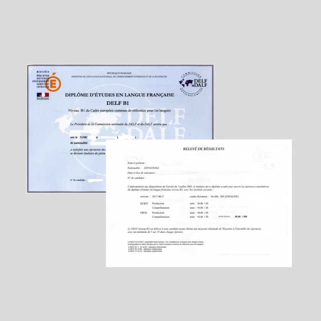 Diploma DELF-DALF francés 